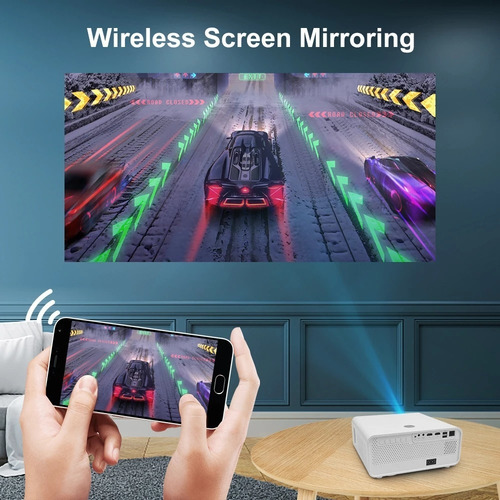 Projetor Pima Es 6000 Lumens Wifi Android Bluetooth Espelha Branco 100v/240v
