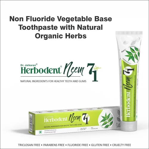 Pasta De Dientes Herbodent Neem 7 En 1, 190 Ml, Paquete De 6