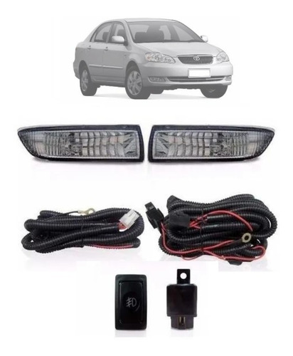 Kit Farol Milha Auxiliar Corolla 2003 2004