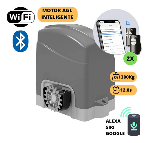 Motor do portão AGL DZ IZZY 300 127V 50Hz/60Hz cor cinza/preto