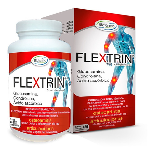 Glucosamina Flextrin Oral Frasco Con 180 Comprimidos