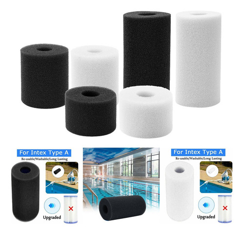 Bomba De Filtros De Piscina Lavable Para Intex Type H Black