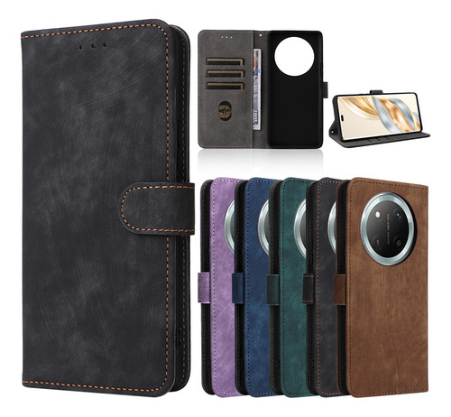 Para Honor Magic 7 Lite 5g Funda Protectora De Cuero De Negocios Funda De Teléfono Magnética Para Honor X9c X9c 5g