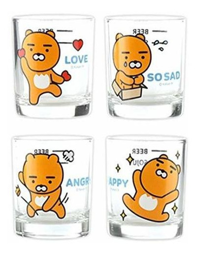 Imotion Soju Clear Glasses For Alcohol Drinks Set Of 4(soju 