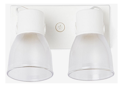 Aplique Pared Doble Pvc Blanco Iluminno
