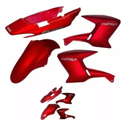 Kit De Carenagem Yamaha Ys 250 Fazer - Ades - Vermelho 2008