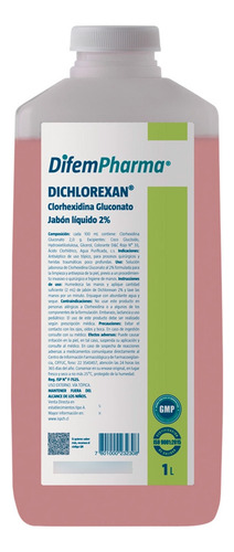 Jabon Liquido 2% Dichlorexan Clorhexidina 1 Litro Difem