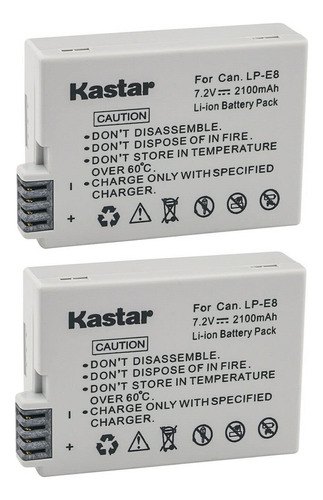 Kastar Batería Lpe8 (paquete De 2) Compatible Con Canon Lp.