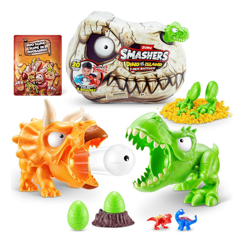 Smashers Dino Island Mini T-rex Battles Playset Zuru Boys