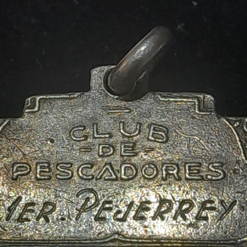 Medalla Antigua De Plata Club De Pescadores (Usado)