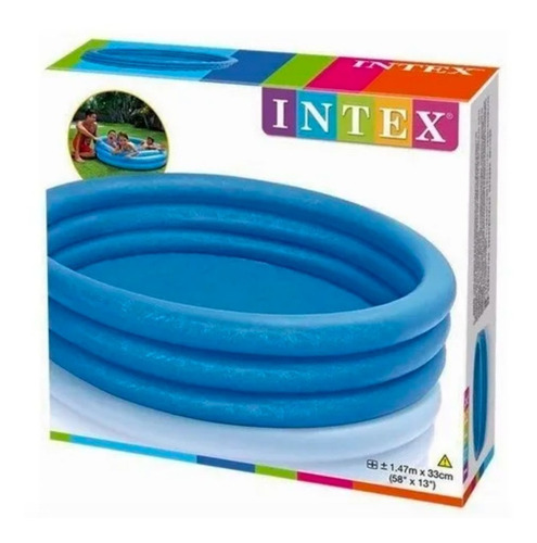 Pileta inflable redonda Intex Crystal Blue 58426 de 147cm x 33cm 330L azul caja