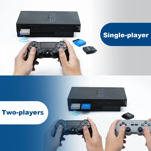 Blueretro Adaptador Bluetooth P/ Joysticks Modernos Ps1 Ps2 Gris