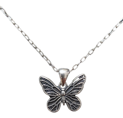 Cadena Collar Mariposa Detalles Mujer Niña Plata 925 + Caja