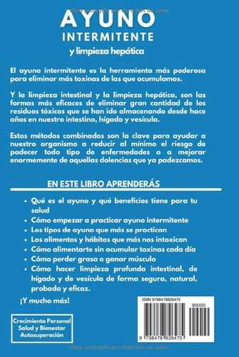 Ayuno Intermitente Y Limpieza Hepática, De Díaz, Chris. Editorial Independently Published, Tapa Pasta Dura, Edición 1 En Español, 2021