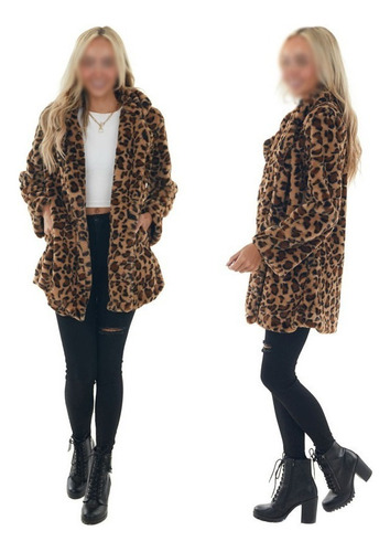 Winter Leopard Synthetic Gift For Women Coat