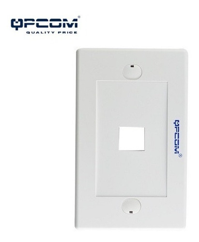Faceplate 1 Puerto Qpcom Tapa Para Caja Sobrepuesta