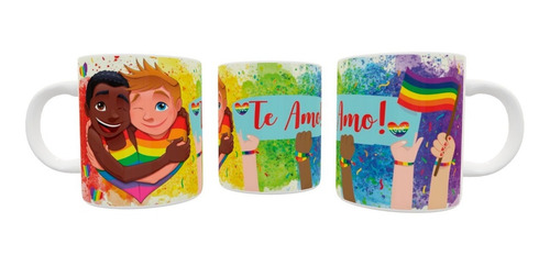 Imagem 4 de 5 de Caneca Lgbt Te Amo Para Presente Gays Bissexuais Transgênero