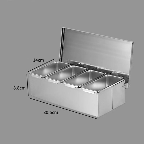 Bandejas Para Caja De Condimentos De Acero Inoxidable