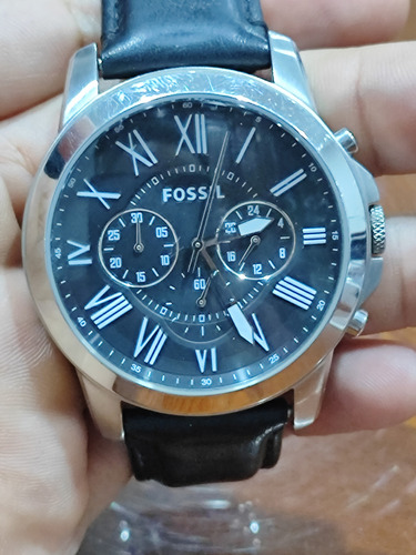 Reloj Fossil Grant Caballero Fs4812 Negro Plateado Negro (Usado)