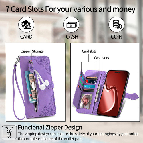 Funda Para Teléfono Oppo A18 A17 A16 A15 A12 Funda De Piel Tipo Cartera