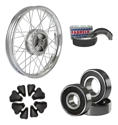 Roda Traseira Completa Patim Bucha Rola Titan 150 2004/2008