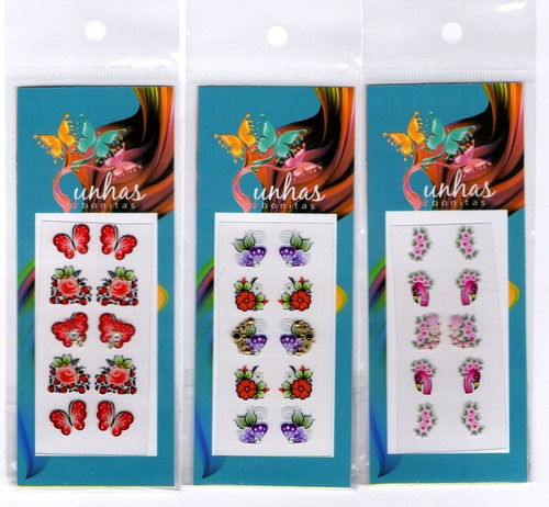 Adesivos Unha Artesanais Unhas Bonita