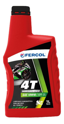 Aceite 4t Semisintetico Para Moto 10w40 Fercol 1 Lt