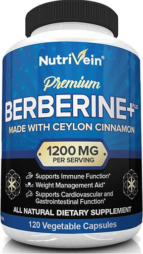 Berberine+ceilán Canela 1200mg 120caps- Control Glucémico