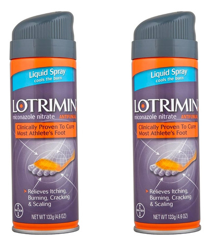 Paquete De 2 Lotrimin Spray Liquido Para Pie De Atleta