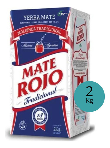 Yerba Mate Rojo Tradicional X 2kg