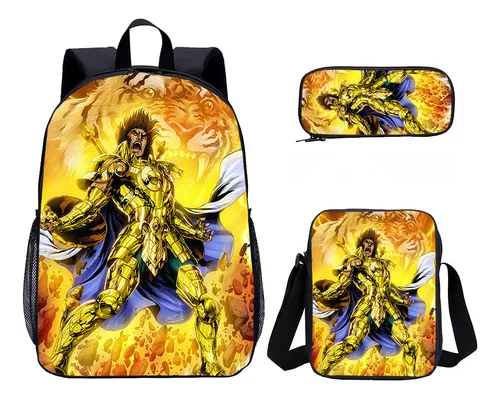 Conjunto De Tres Piezas De Mochila Saint Seiya Para Estudian