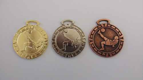 Imagen 2 de 9 de 100 Medallas Deportiva 3,5cm Fútbol Futbol
