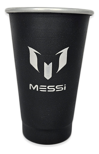 Vaso Fernetometro Grabado Laser Logo Messi  1 L. Aluminio