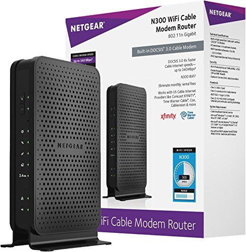 Netgear C3000 100nas N300 (8x4) Wifi Docsis 3.0 Cable