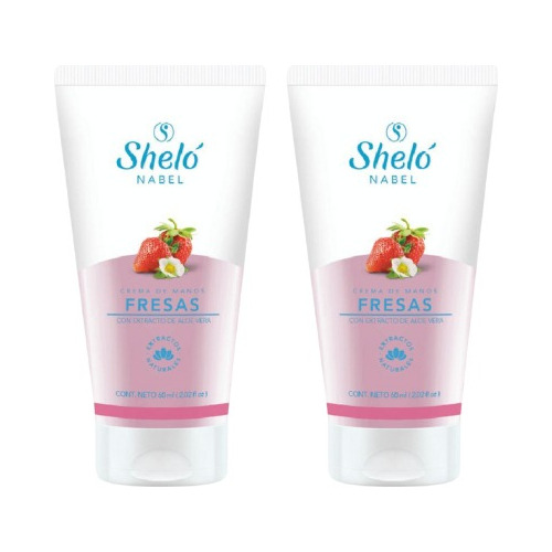 2 Pack Crema De Manos Fresa Shelo