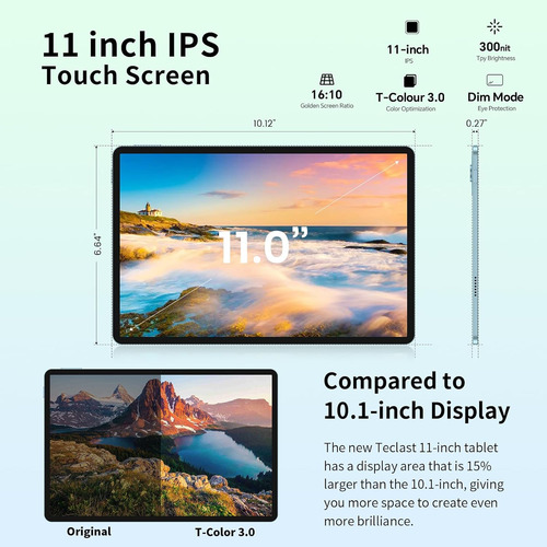 Tablet Teclast P50, 11 , Android 14, 14gb+128gb, Wifi 5g