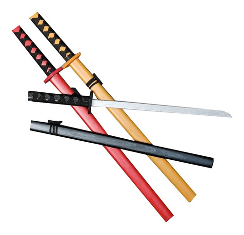 Katana Japonesa Madera Kendo Entrenar 73cm En Tres Colores