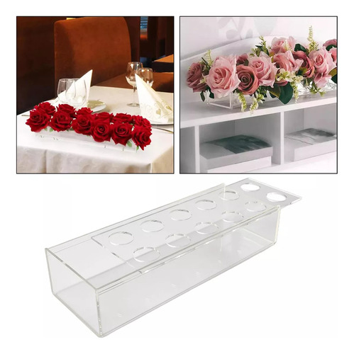 Jarrón Acrílico Para Flores, Centro De Mesa Moderno Y Elegan