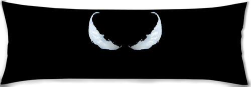 Cojin Almohada Larga Marvel Venom Cara Fondo Negro 45x110cm Diseño de la tela Lisa