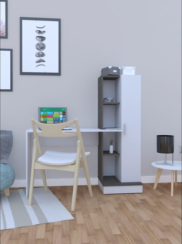 Imagen 1 de 5 de Escritorio Organizador Con Biblioteca 130 X 136 X 45 Oes 110