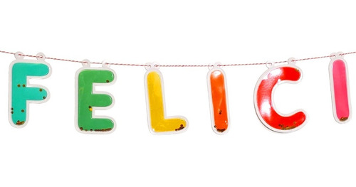 Imagen 2 de 8 de Guirnalda Banderin Banner Felicidades Confetti Cotillon
