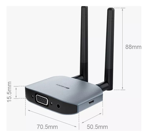Cabo Hdmi Sem Fio Transmissor E Receptor 1080p 50 Metros 5g