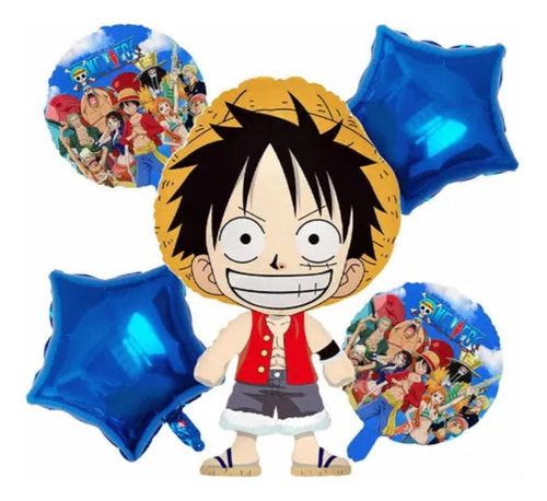 Set Globos Metalizados Monkey D Luffy One Piece