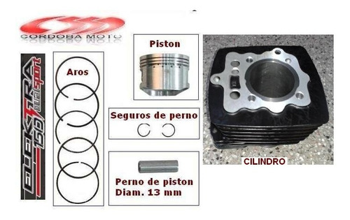 Cilindro Piston, Perno, Seguros Y Aros  Brava Elektra 150