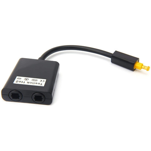 Digital Toslink Fibra Óptica Splitter 1 Em 2 Out Adaptador