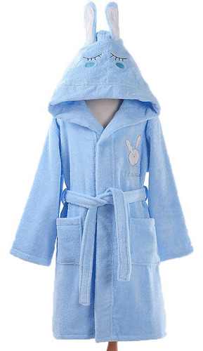 Albornoz Para Niños, Con Capucha, Toalla De Algodón, Forro P