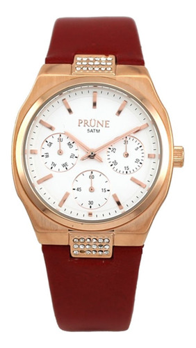 Reloj Prune Prt-5151-04 Sumergible Cuero