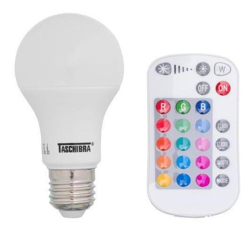 Lâmpada Colors Led Tkl Rgb 9w E27 - Taschibra