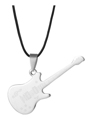 Collar De Guitarra De Acero De Titanio Gótico Para 4 Silver