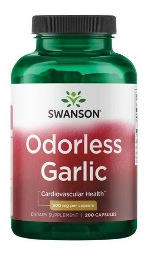 Swanson | Odorless Garlic I 500mg I 200capsulas I Importante